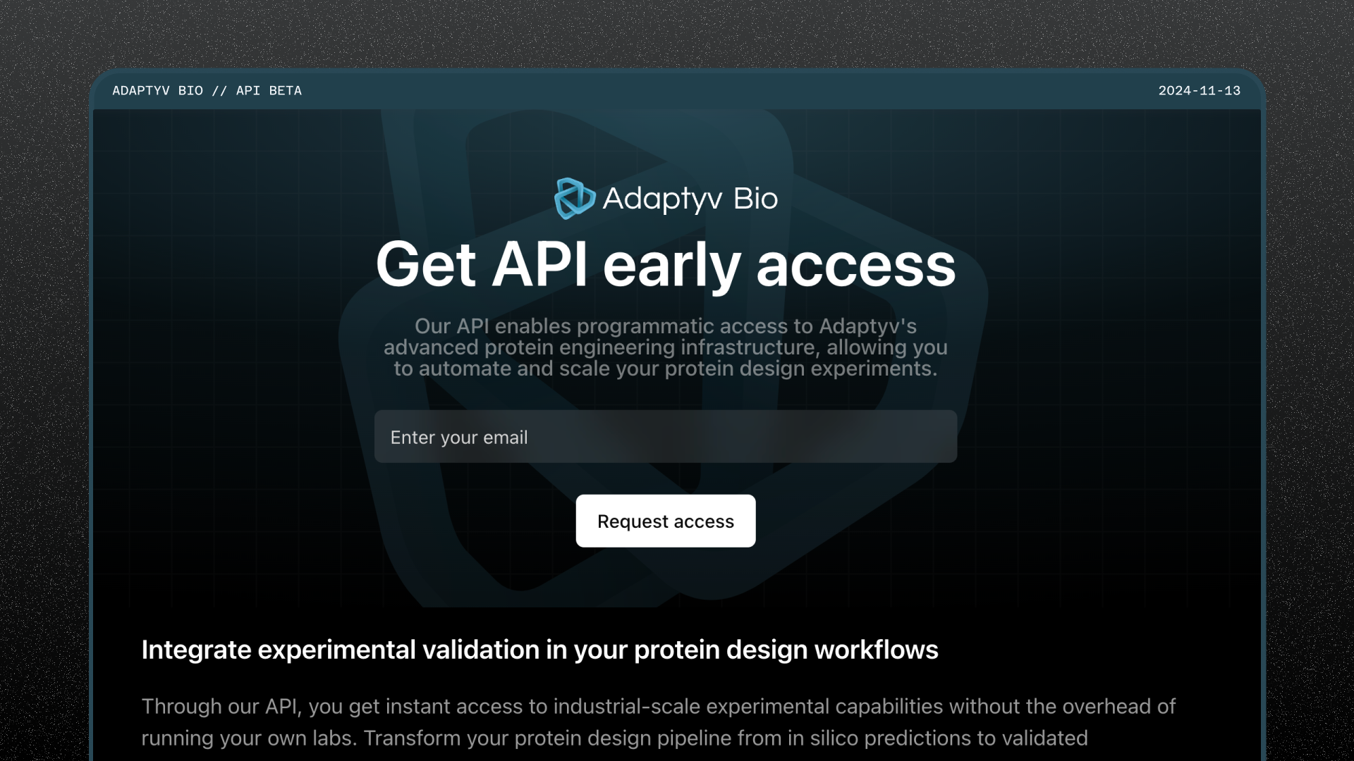 Introducing the Adaptyv Bio API